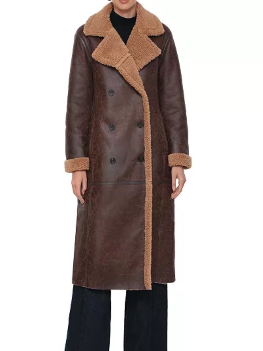 Avec les filles long sherling coat